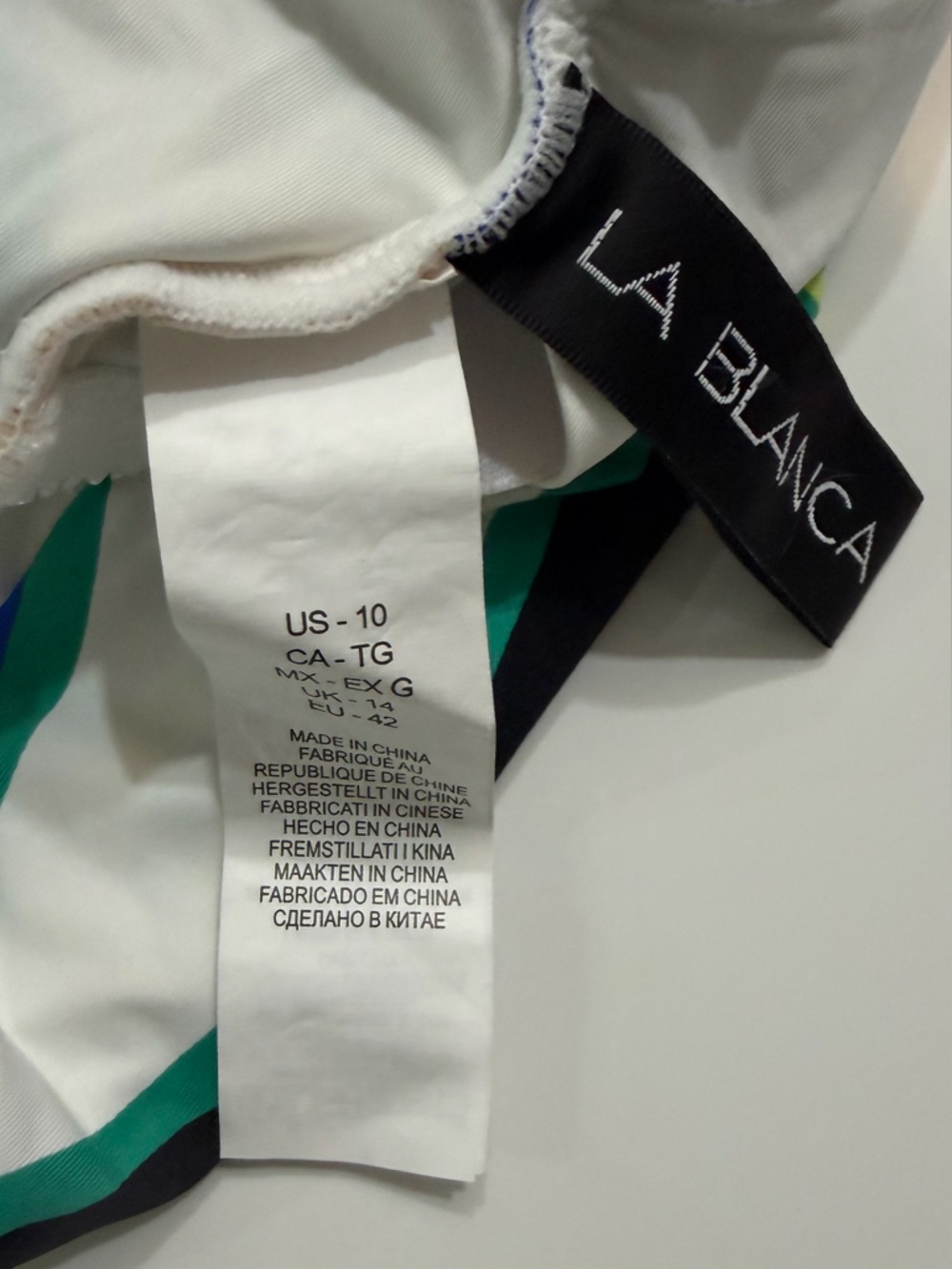 La Blanca Suncatcher One Piece Swimsuit Size 10 Floral Rainbow Print EUC - Picture 5 of 5